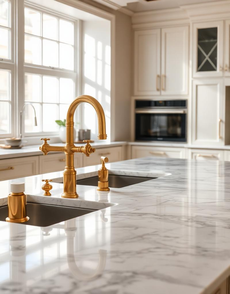 Marble kitchen detail