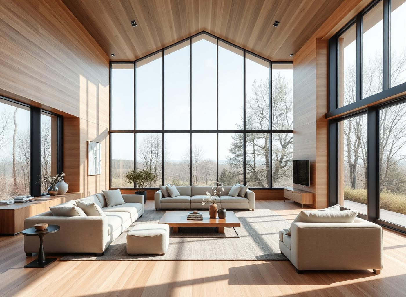 The Glass Gallery House — living room